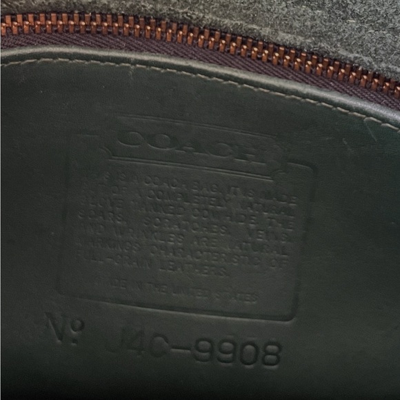 Coach vintage bottle green Devon 9908 crossbody shoulder bag brass hardware - Picture 12 of 13